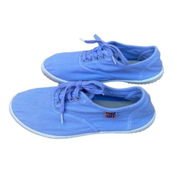 Free City 90's Light Blue Canvas Lace Up Sneakers Size 10 US - Picture 7 of 8